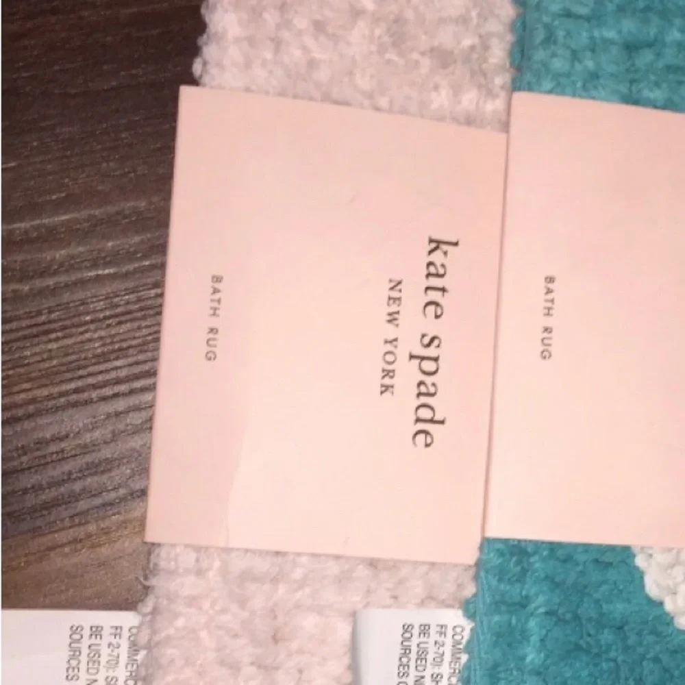 Kate Spade New York Pink Bath Mat Bath Rug Polka-Dot NWT